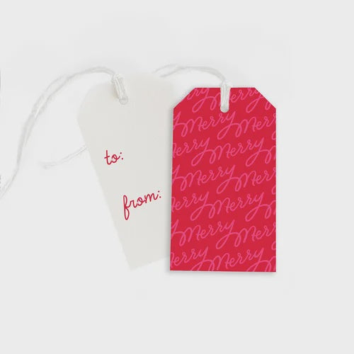 Merry Script- Gift Tags