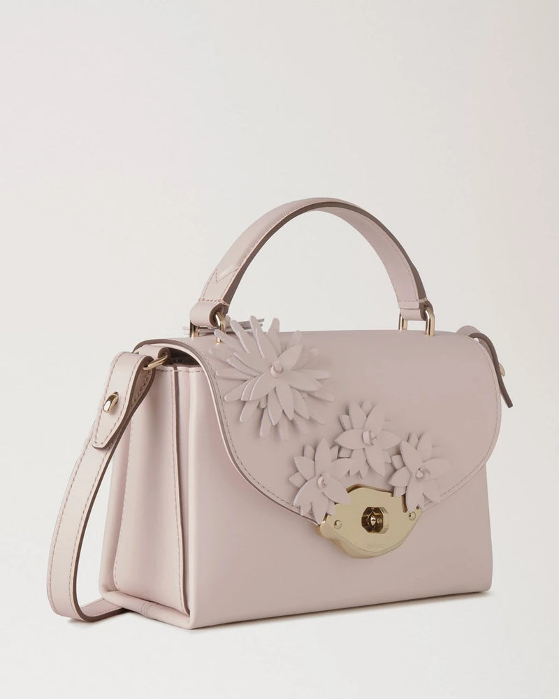 Small Lana Top Handle Leather & Flowers