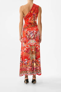 Gathered One Shoulder Dress