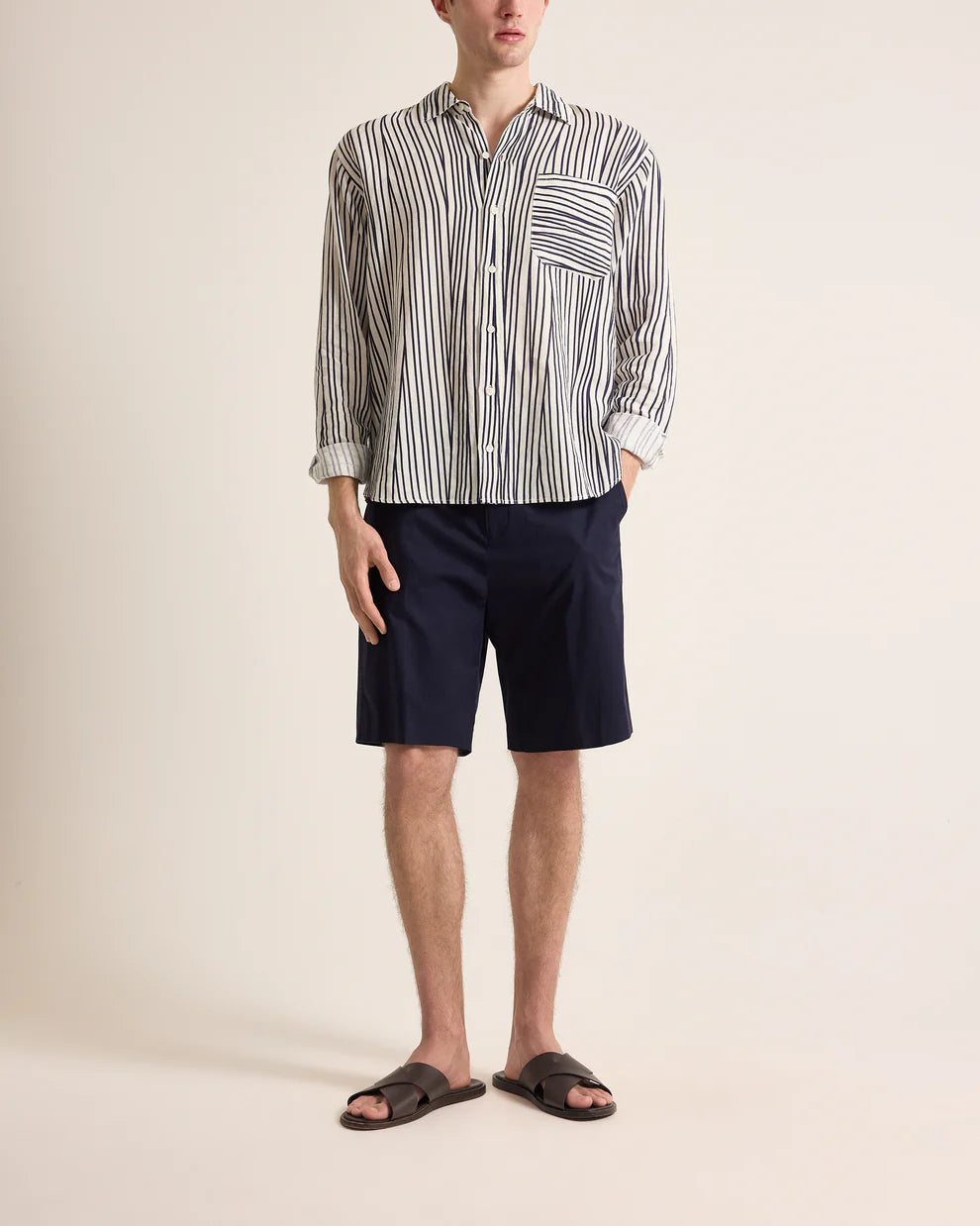 Grasmoor Linen Stripe Shirt
