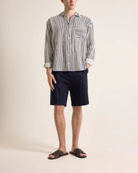 Grasmoor Linen Stripe Shirt