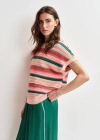 Hali Knit Top with Cap Sleeves