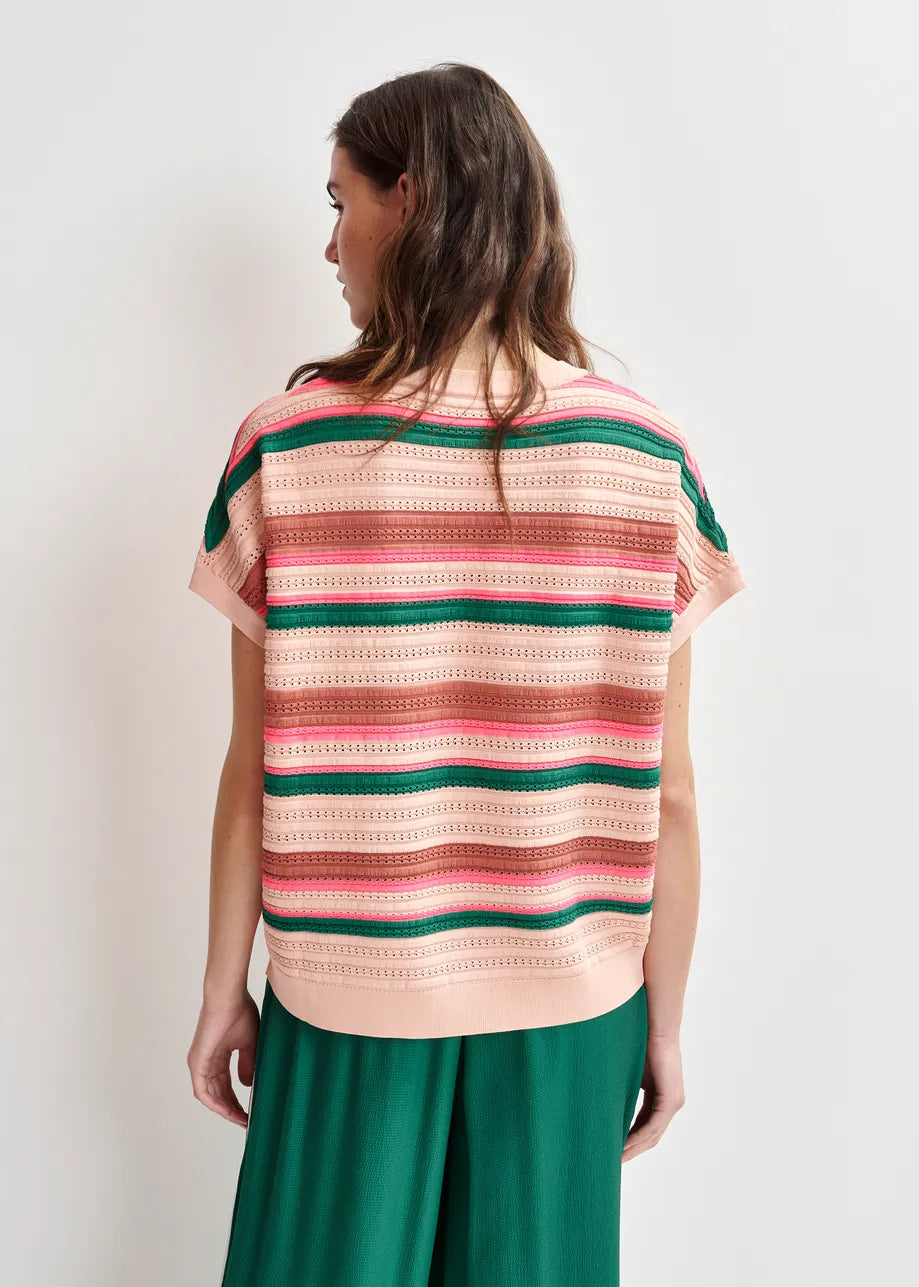 Hali Knit Top with Cap Sleeves