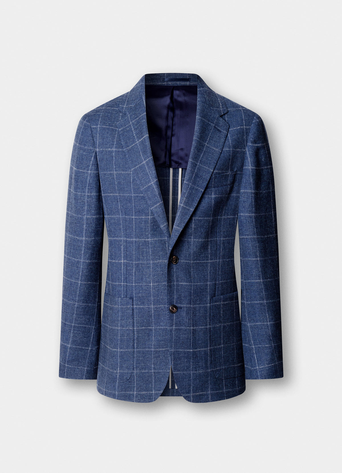 Stretch Windowpane Blazer