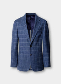 Stretch Windowpane Blazer