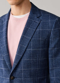 Stretch Windowpane Blazer