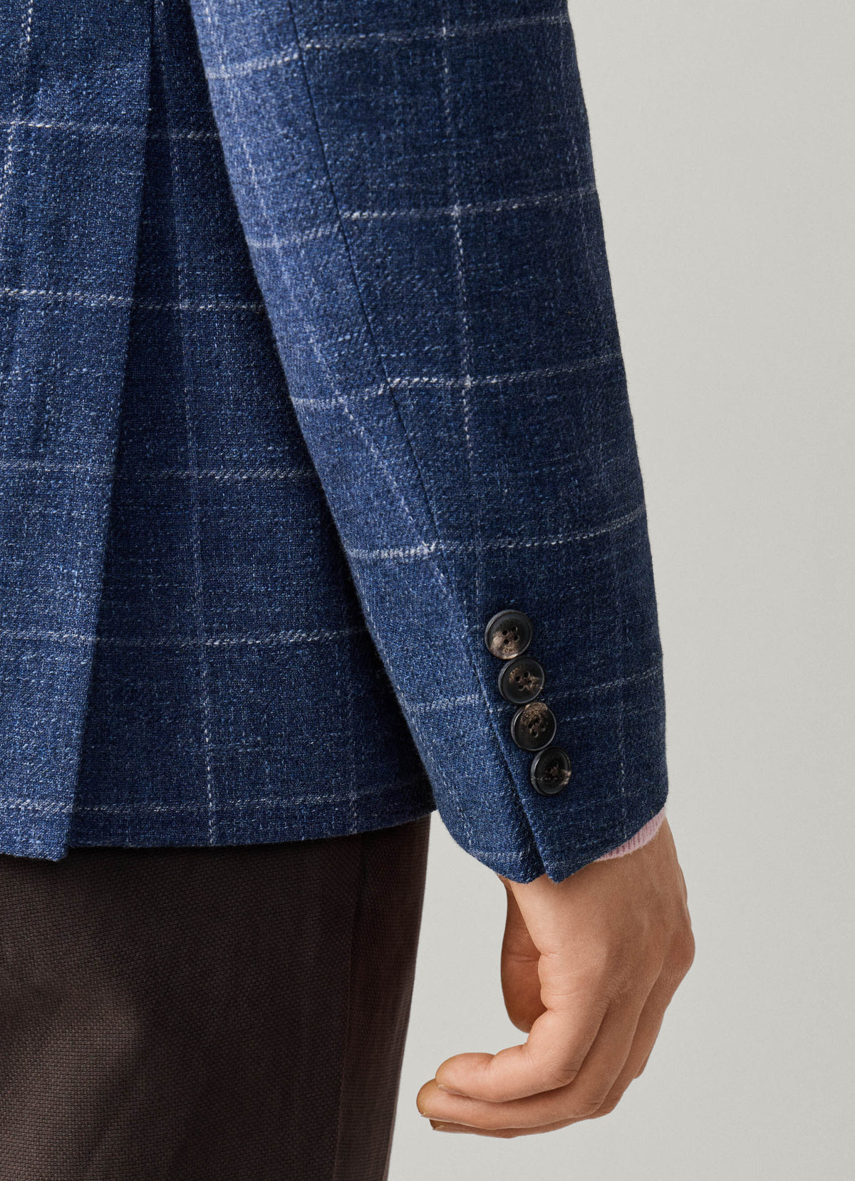 Stretch Windowpane Blazer