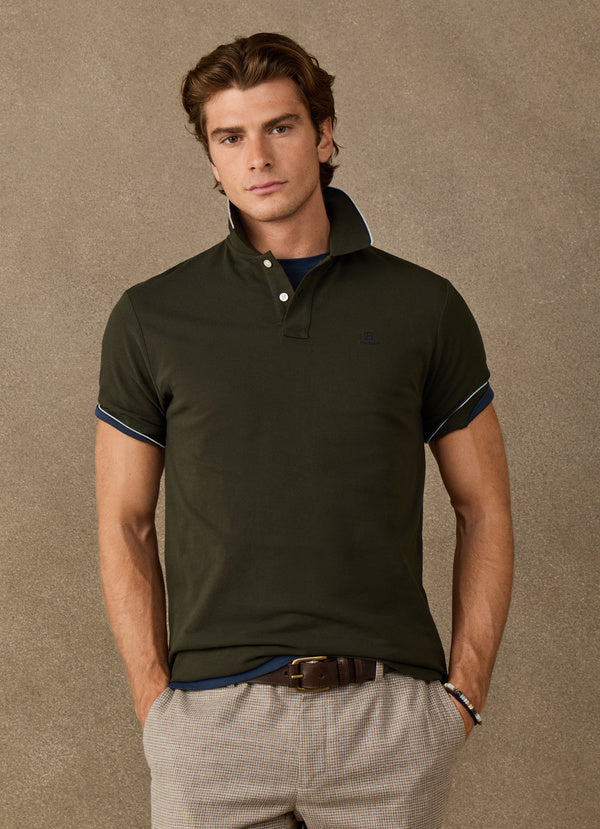 Short Sleeve Tipped Polo