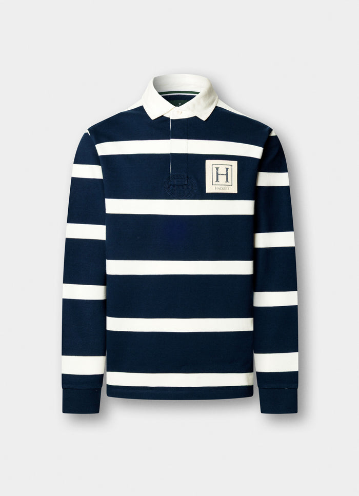 Classic Branded Striped Rugby