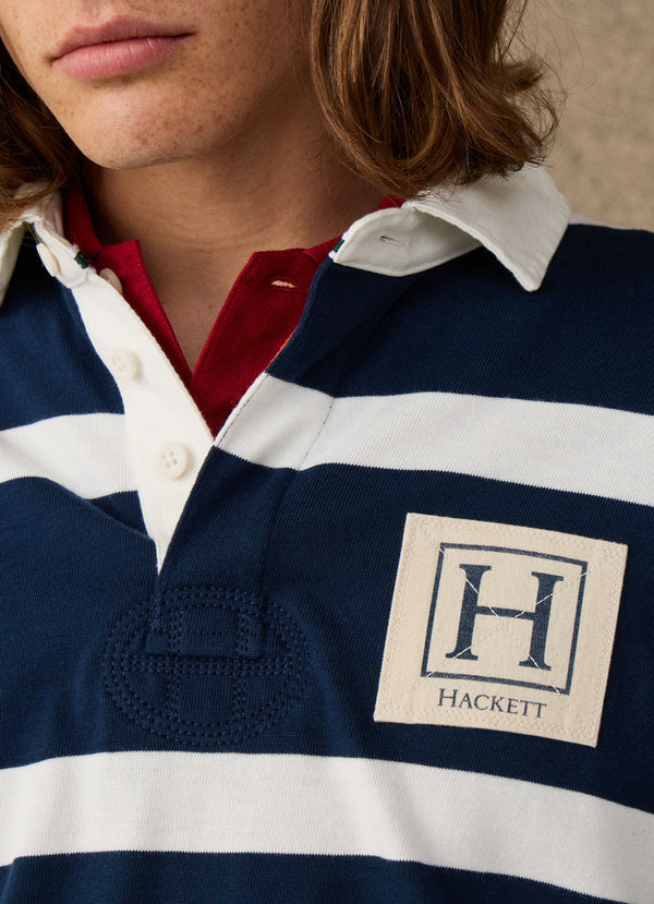 Classic Branded Striped Rugby