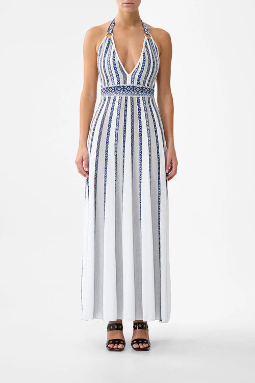 Halter Neck Knit Dress