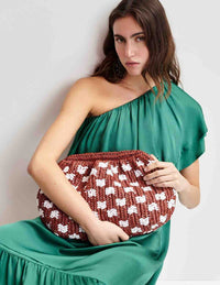 Hamantha Raffia Clutch