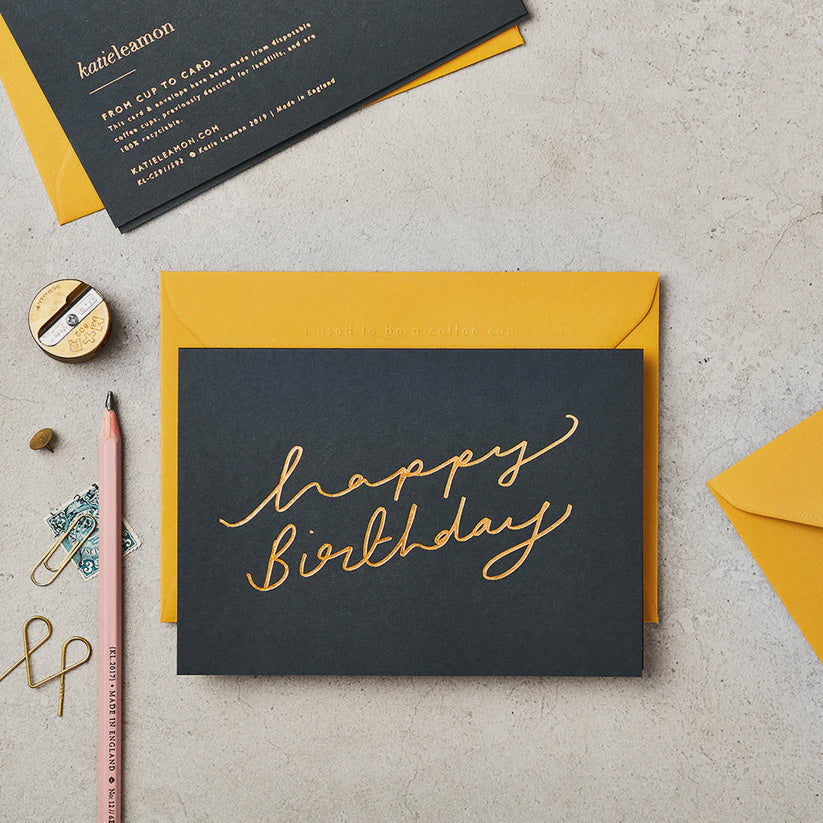 Happy Birthday Scroll Card in Flint