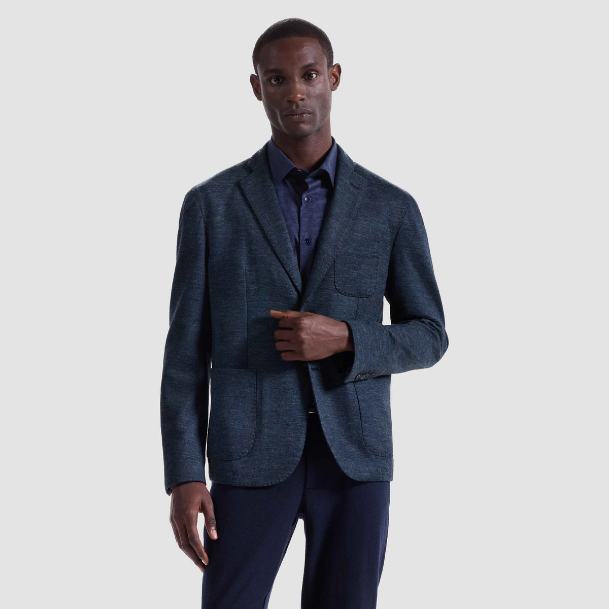 Heather Grey Two-Button Blazer