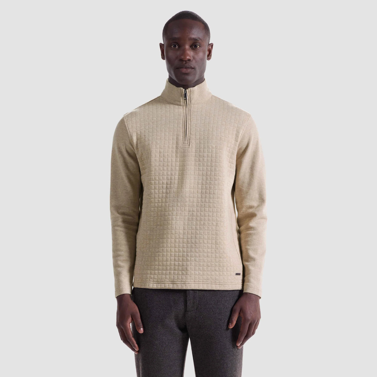 Heathered Waffle Quarter Zip