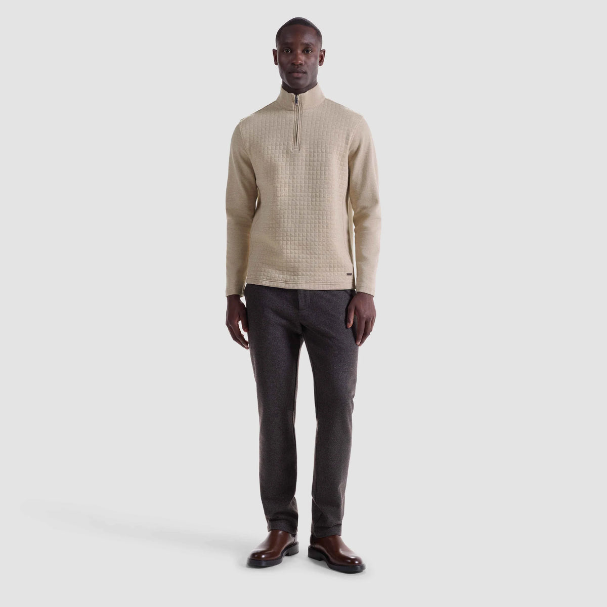 Heathered Waffle Quarter Zip