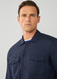 Herringbone Cargo Overshirt