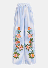 Hevon Striped Wide Leg Pants