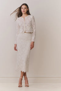 Ilse Lace Midi Pencil Skirt