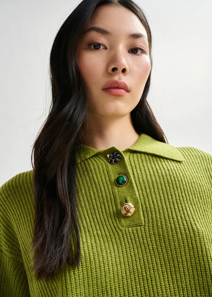 Polo with Jewel Buttons