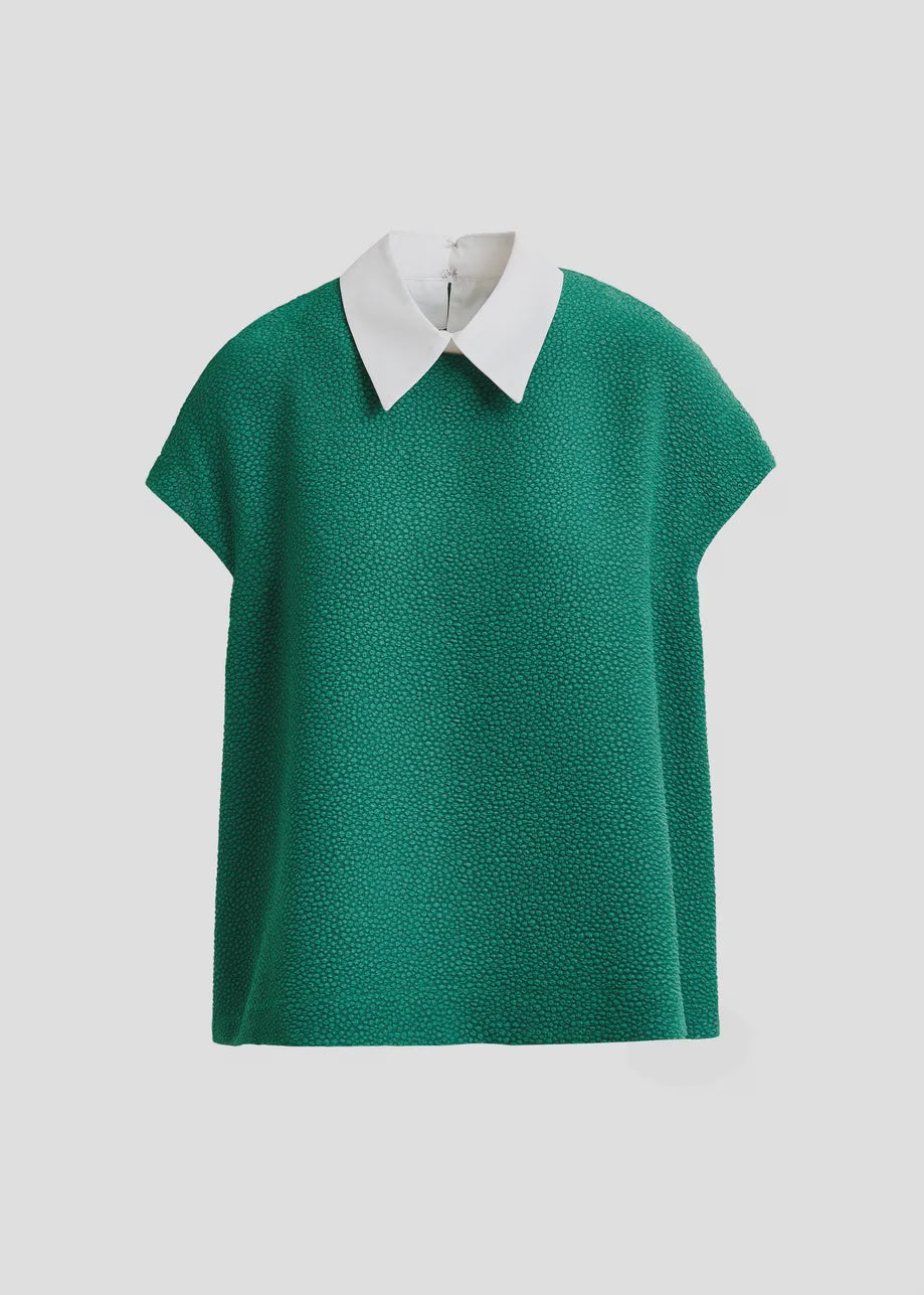Textured Top with Removable Collar