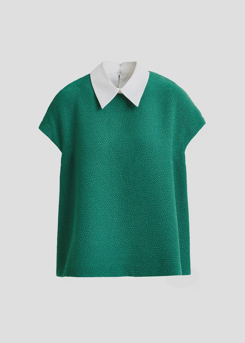 Textured Top with Removable Collar