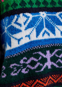 Mélange Knit Jacquard Sweater