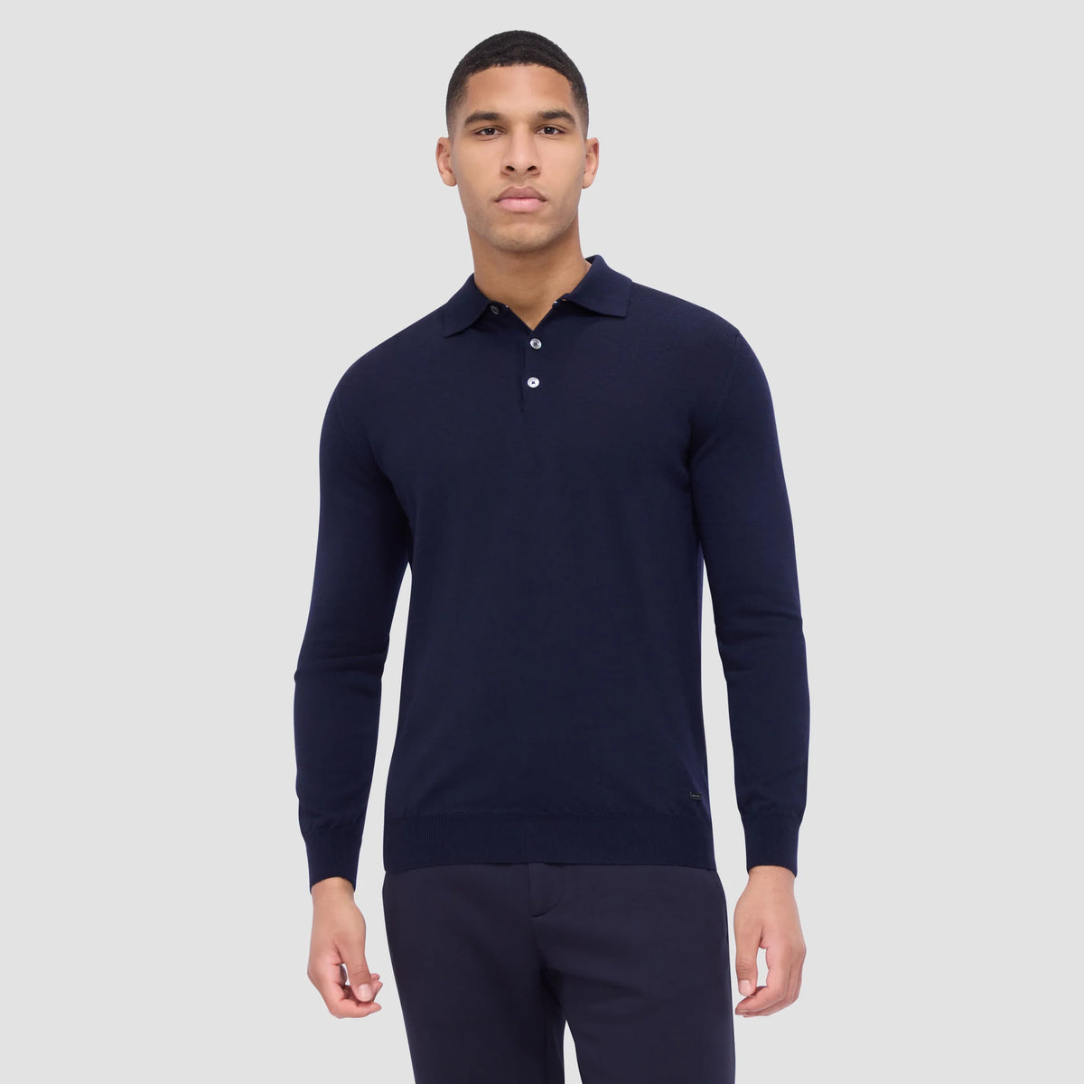 Super Merino Solid Polo Sweater