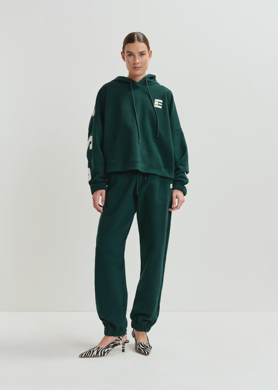 Dark Green Cotton Sweatpants