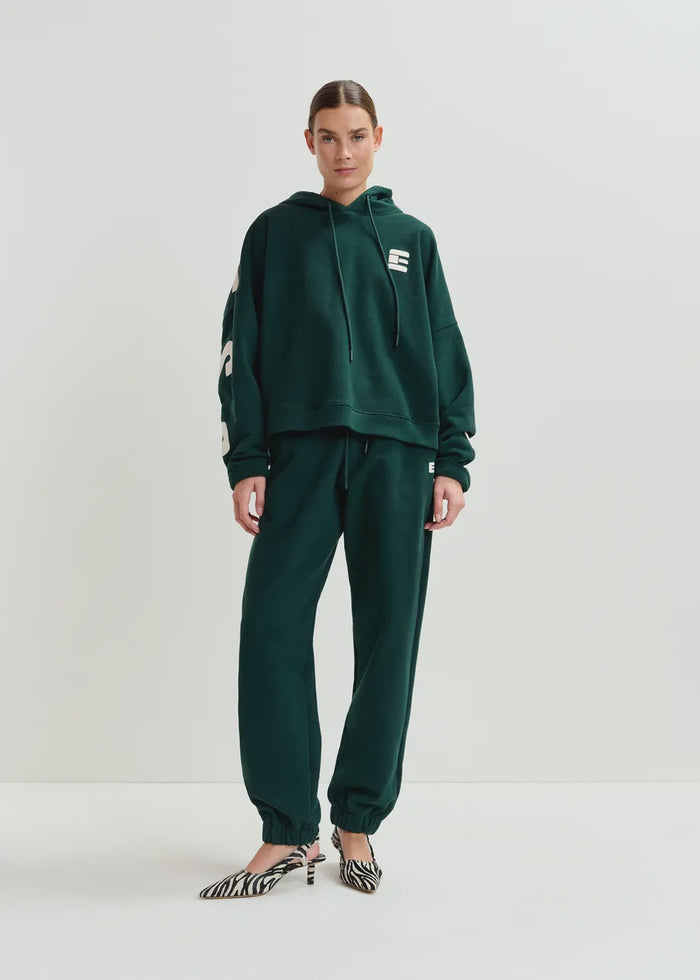 Dark Green Cotton Sweatpants