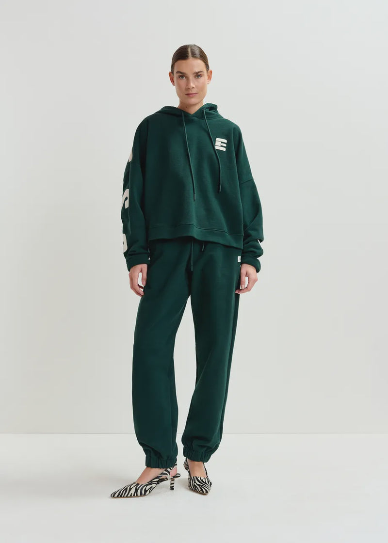 Dark Green Cotton Sweatpants