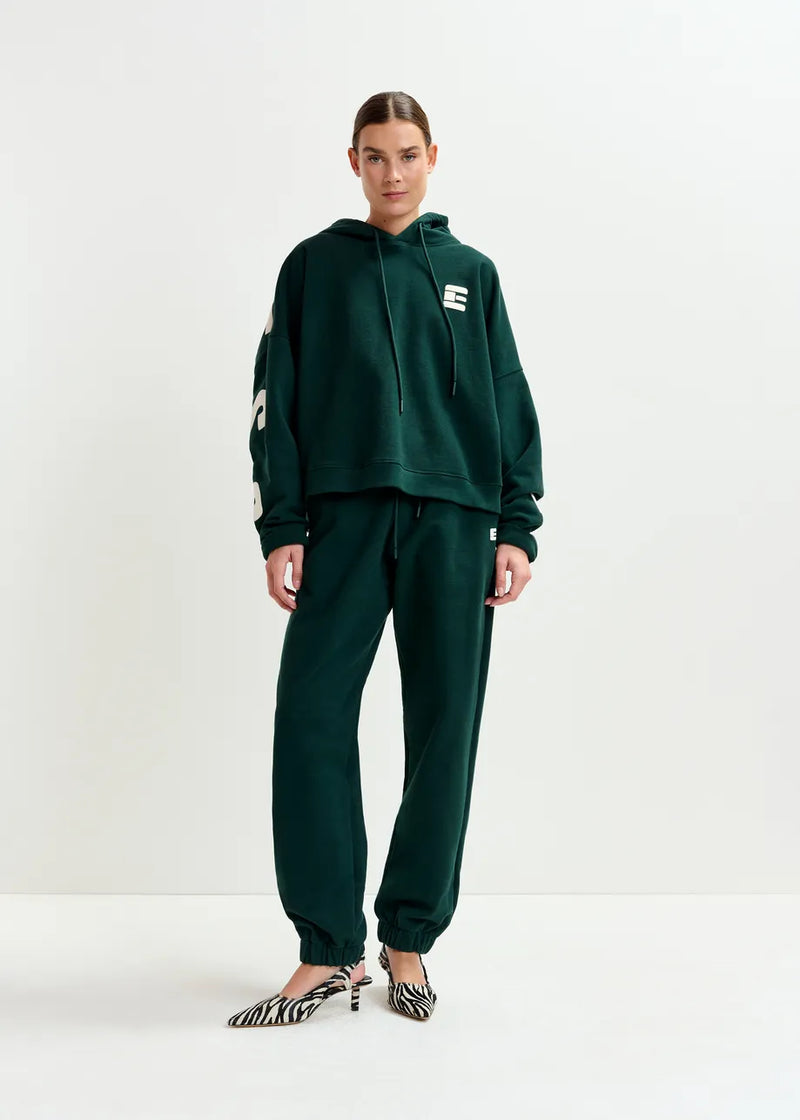 Dark Green Cotton Sweatpants