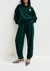Dark Green Cotton Sweatpants