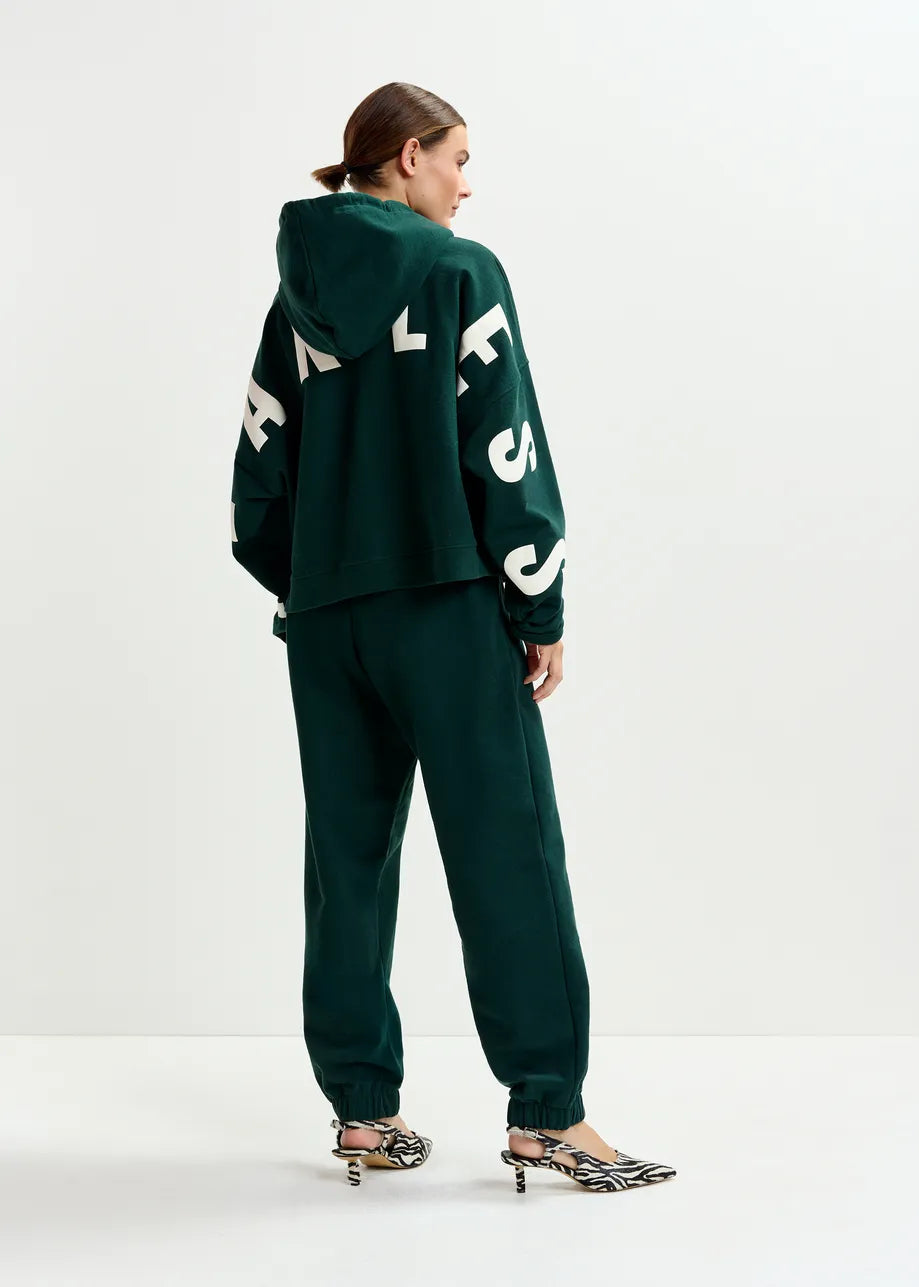 Dark Green Cotton Sweatpants
