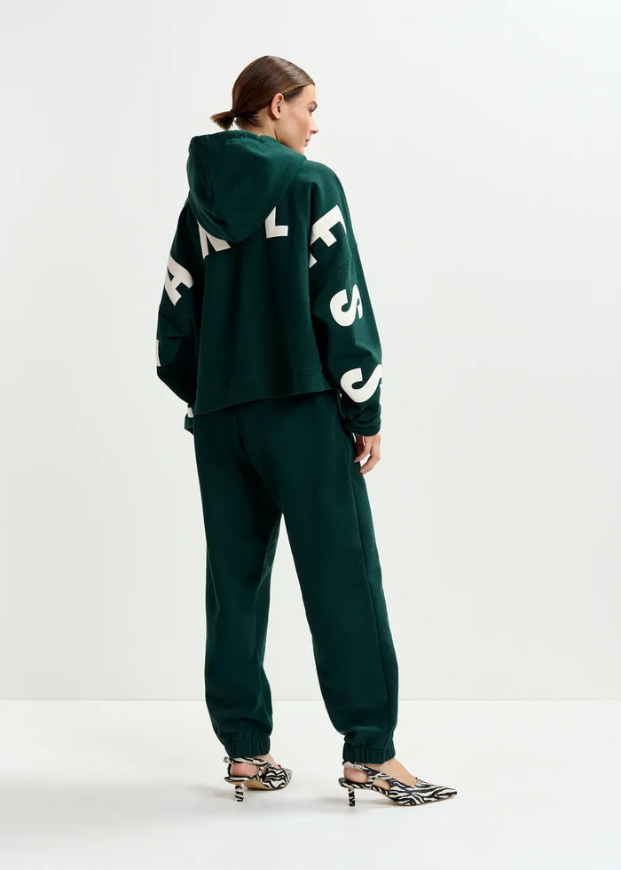 Dark Green Cotton Sweatpants