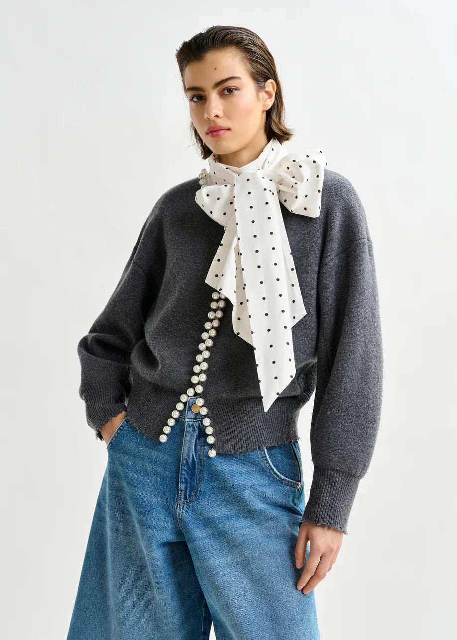Ideas Knit Cardigan w Beads
