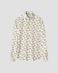 Island Print Linen Shirt