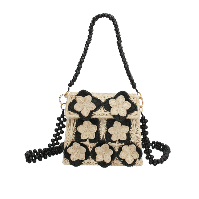 Rose Black Garden Handbag