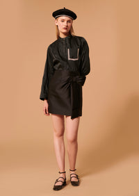 Jaba Black Satin Skirt