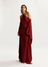 Jacanas Halter Waterfall Dress