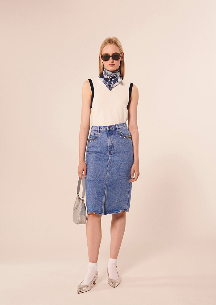 Jackie Blue Denim Skirt