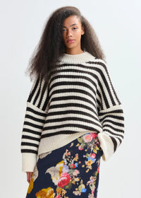 Jacquie Striped Knit Pullover