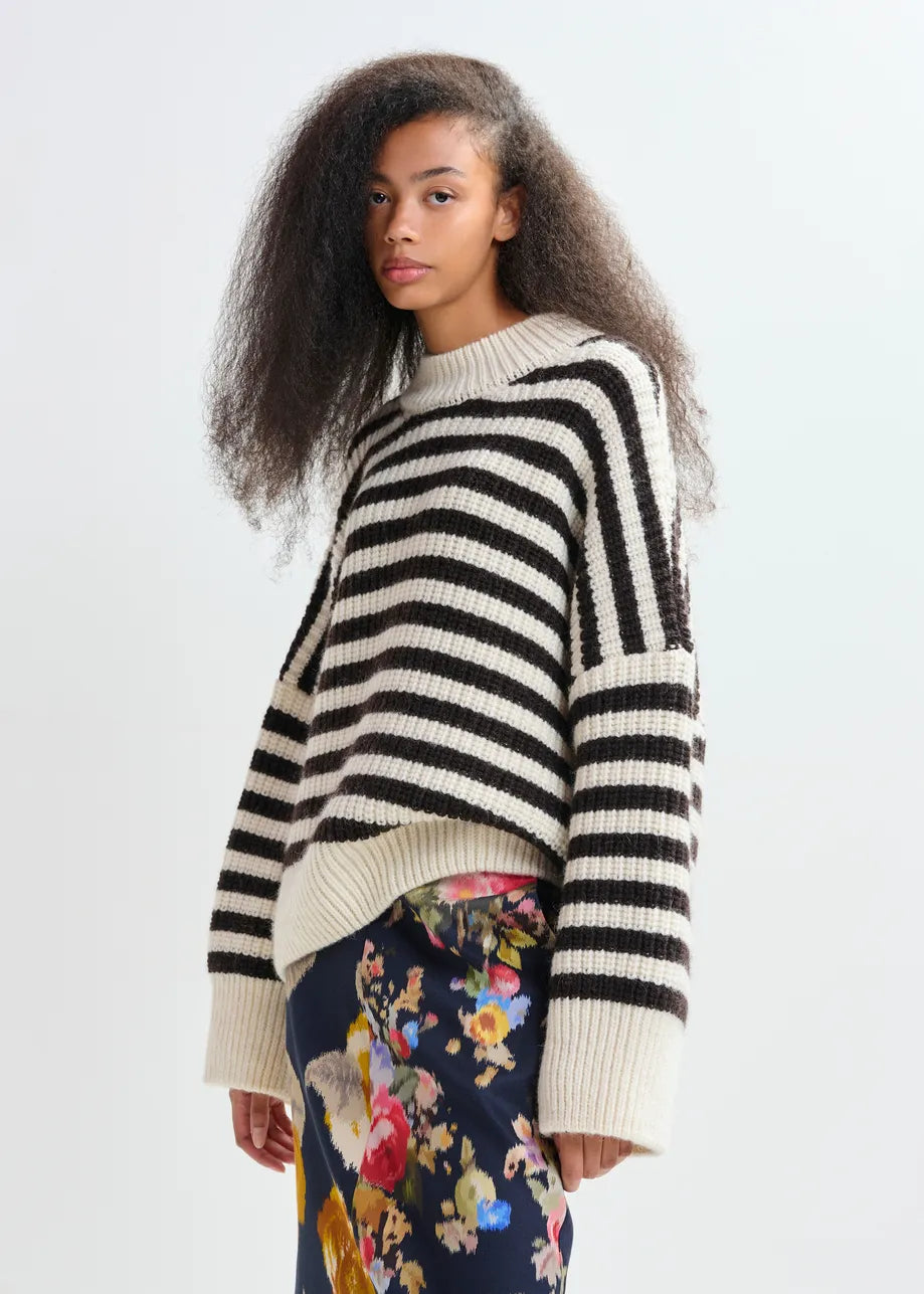 Jacquie Striped Knit Pullover