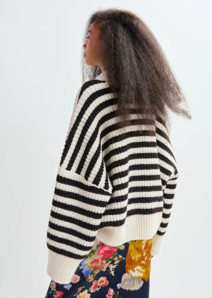 Jacquie Striped Knit Pullover