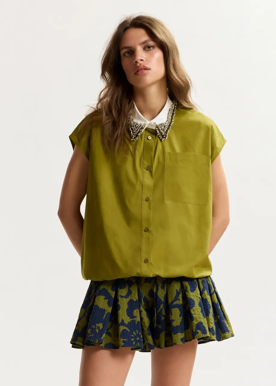 Janky Embellished Collar Shirt