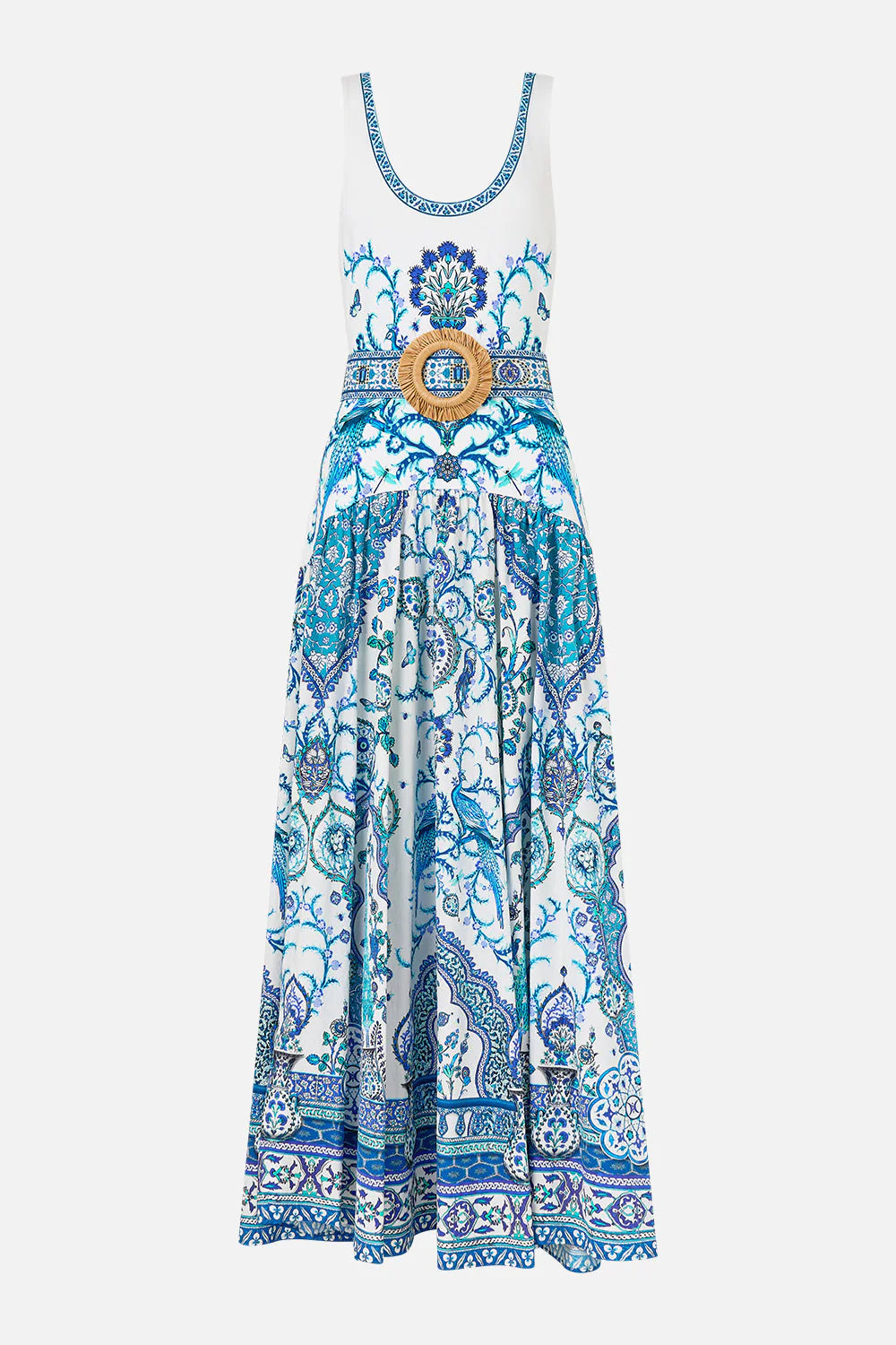 Jersey Tank Dress w Contrast Skirt