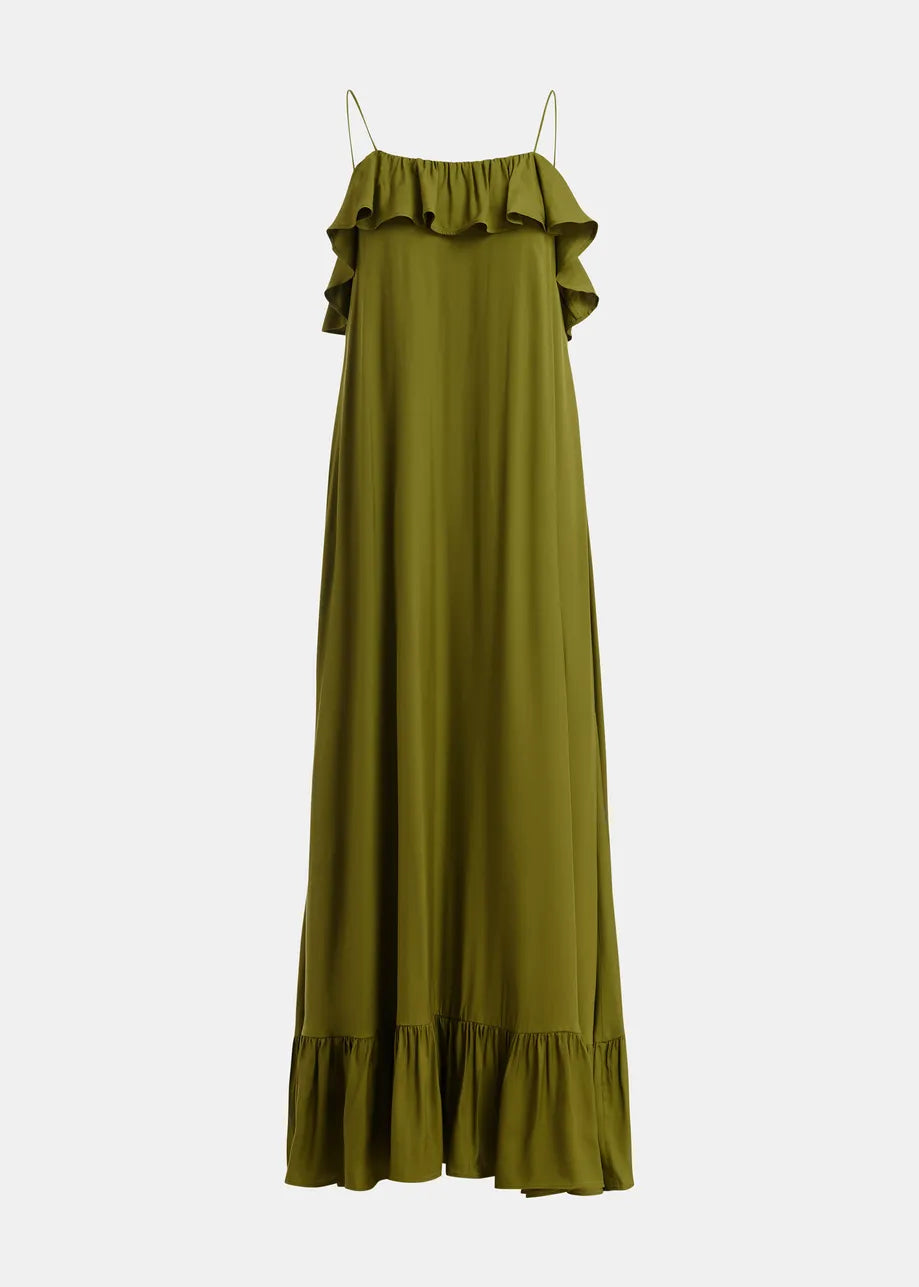 Jeste Ruffled Maxi Dress