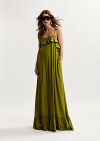 Jeste Ruffled Maxi Dress