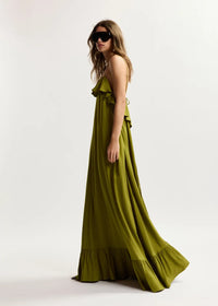 Jeste Ruffled Maxi Dress