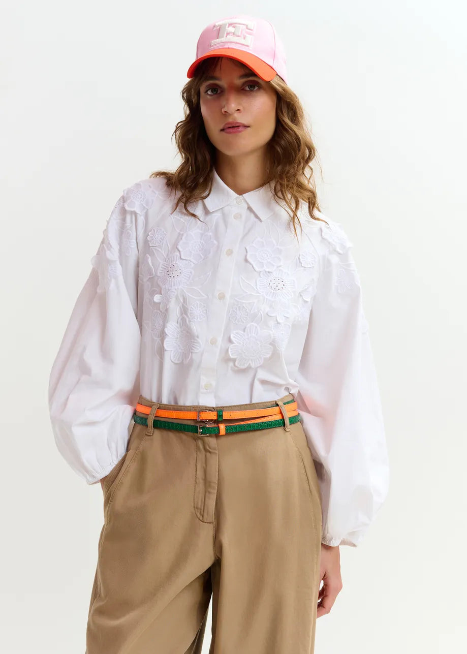 Joella Appliqué Floral Shirt